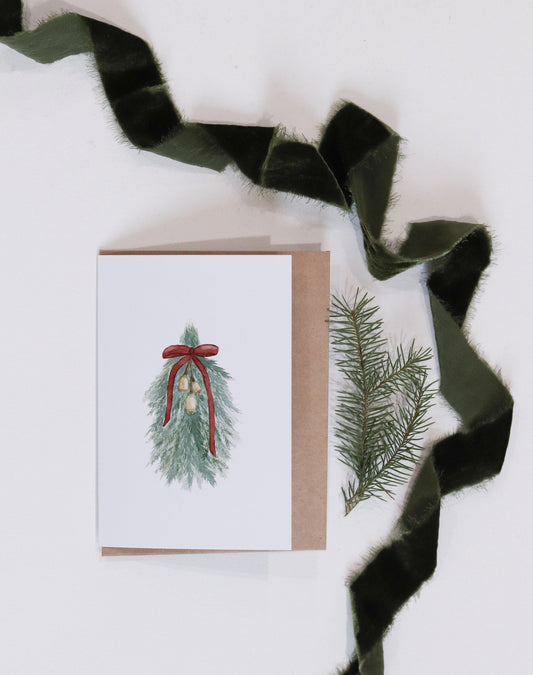 A Festive Garland Greeting Card