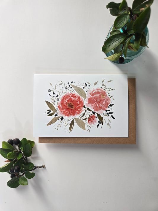 She Dreamed in Peonies Card