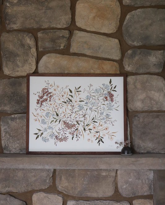 A Whimsy Daydream: Where Flowers Wander 16x20