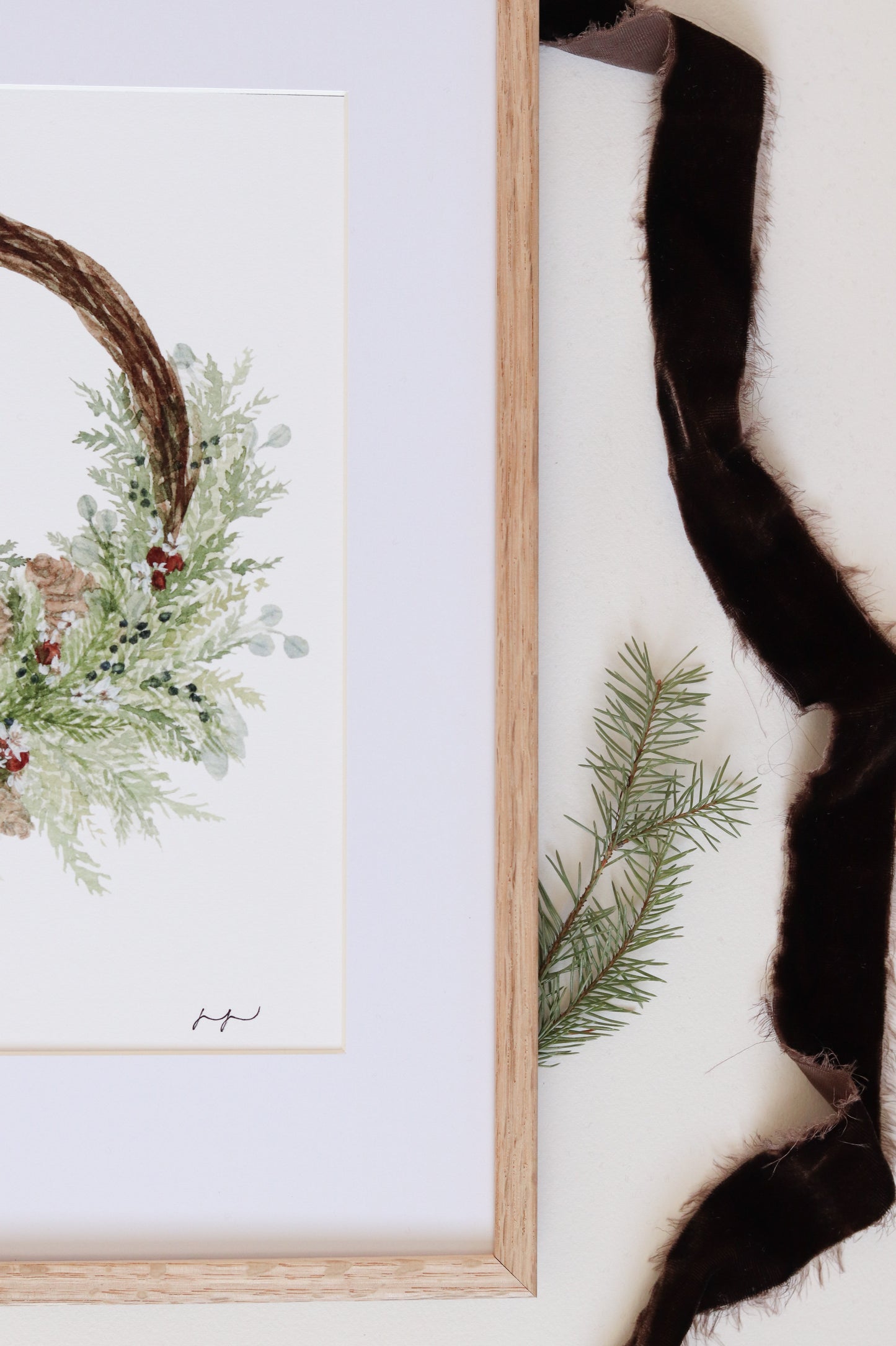 Christmas Wreath Print