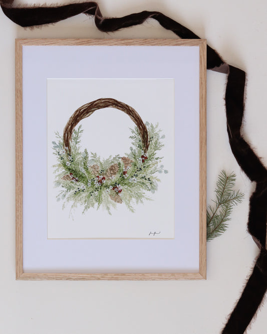 Christmas Wreath Print